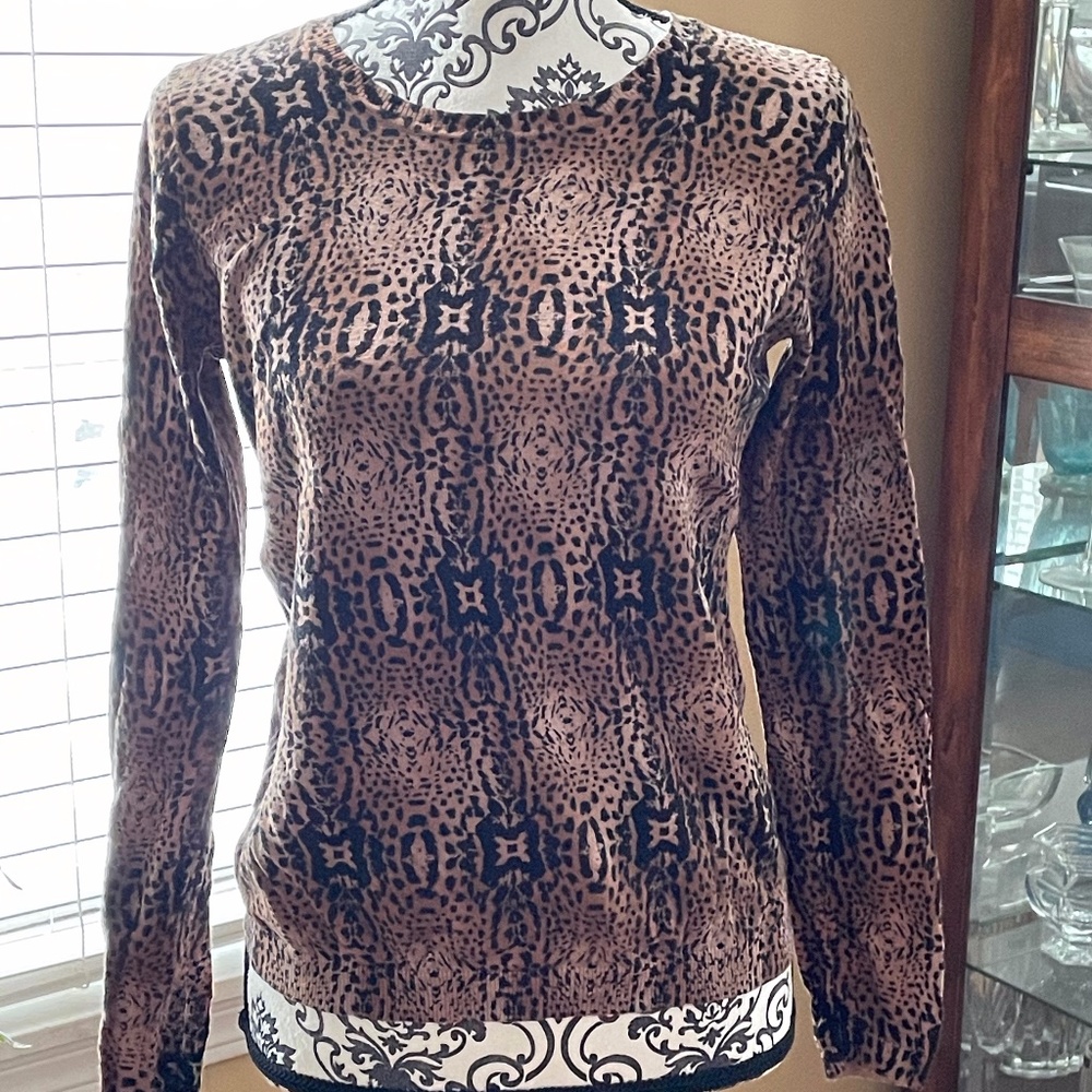 MNG by MANGO Leopard Print Lightweight Sweater